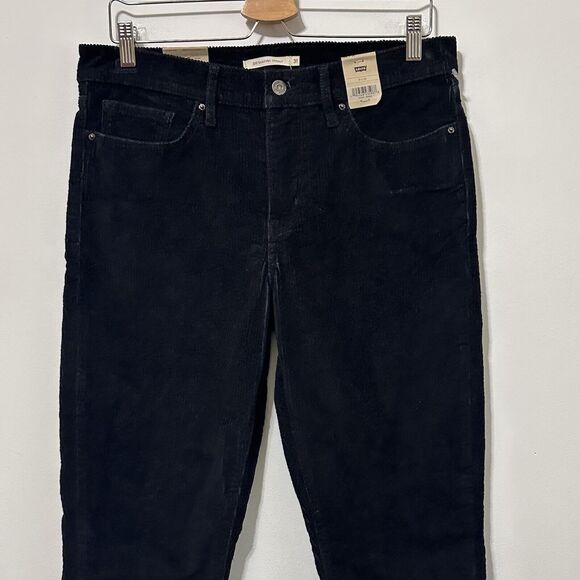 Levis 311 Shaping Skinny Corduroy Pure Black Pants 31 x 30 Mid Rise Casual NEW - Picture 3 of 8